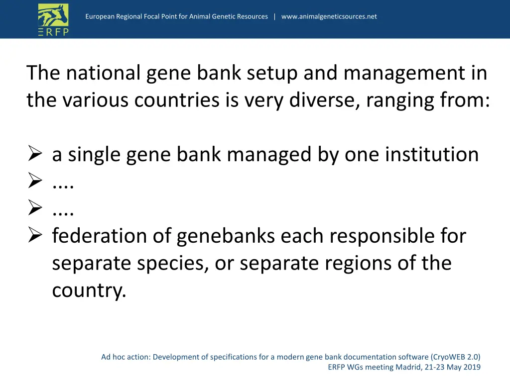 european regional focal point for animal genetic