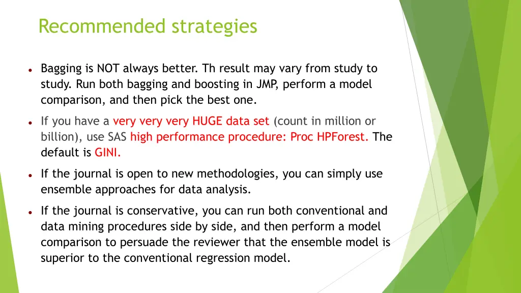 recommended strategies