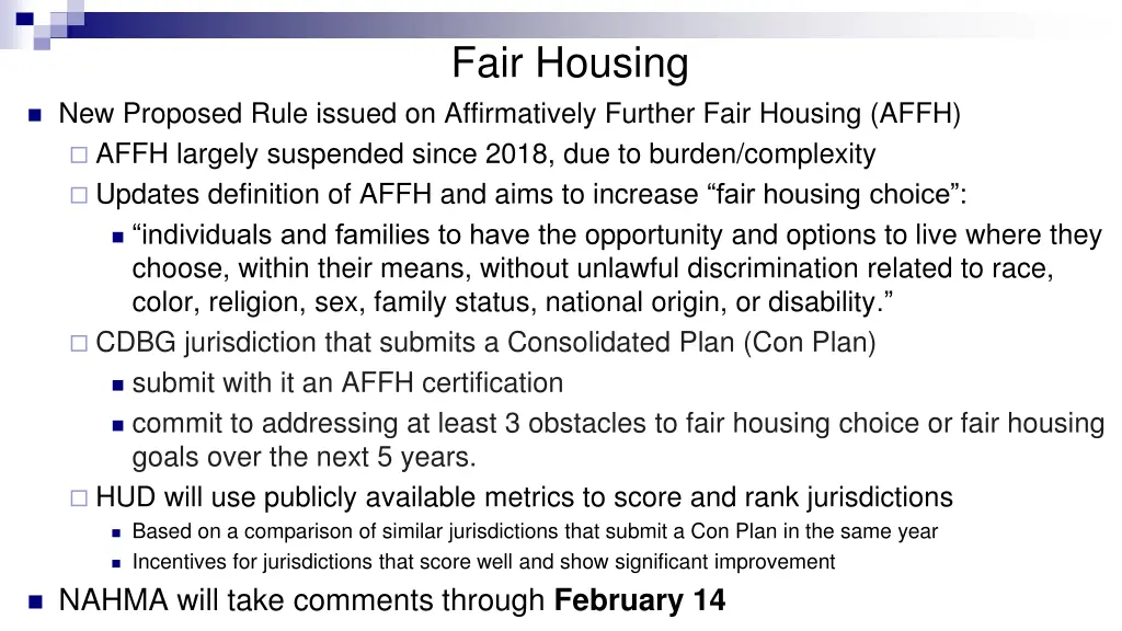 fair housing