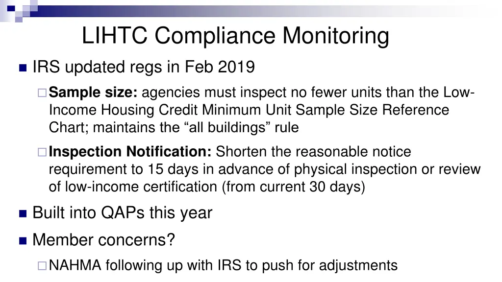 lihtc compliance monitoring