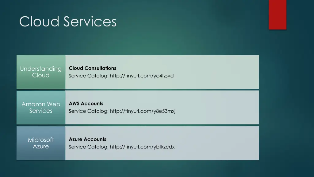 cloud services