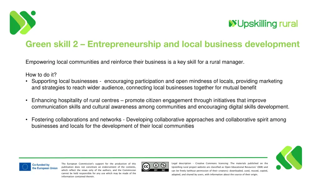 green skill 2 entrepreneurship and local business
