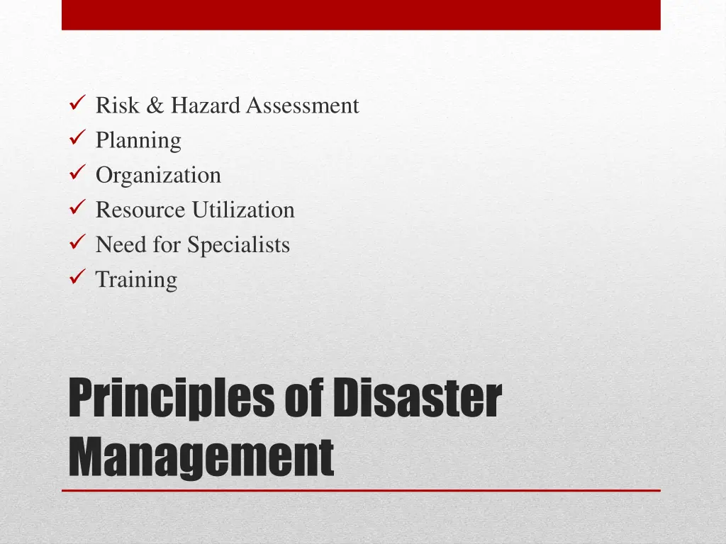 risk hazard assessment planning organization
