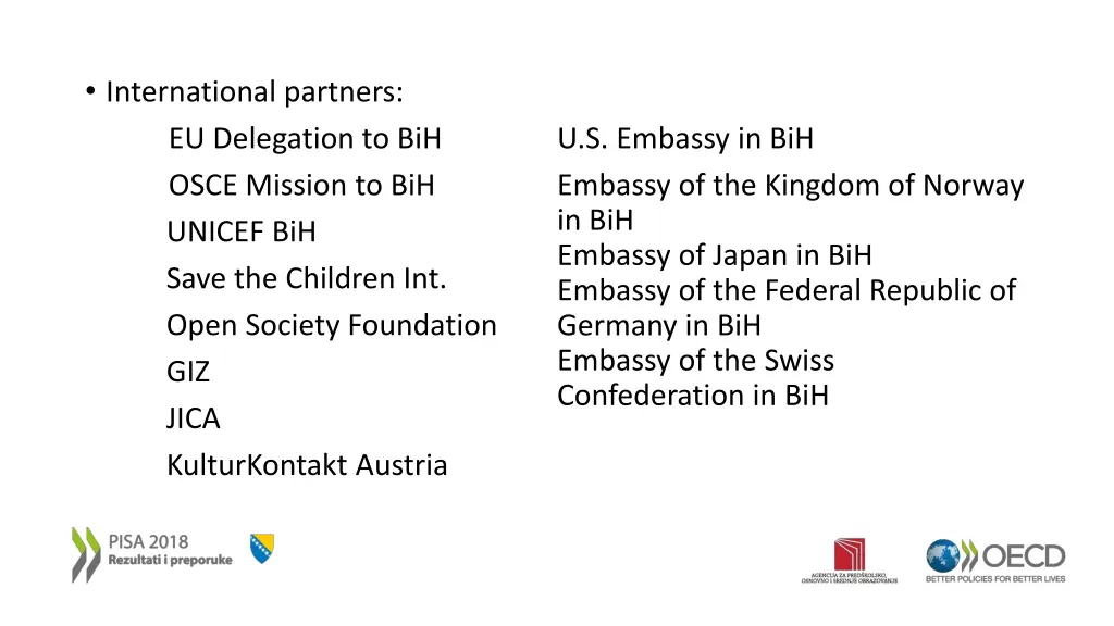 international partners eu delegation to bih osce
