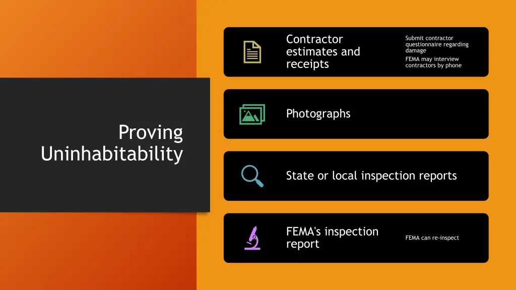 contractor estimates and receipts