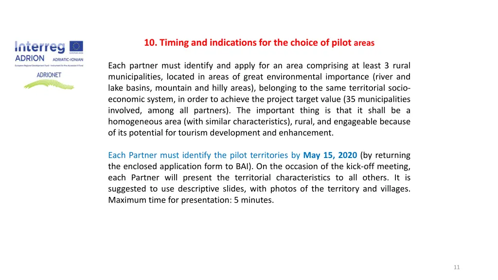 10 timing and indications for the choice of pilot