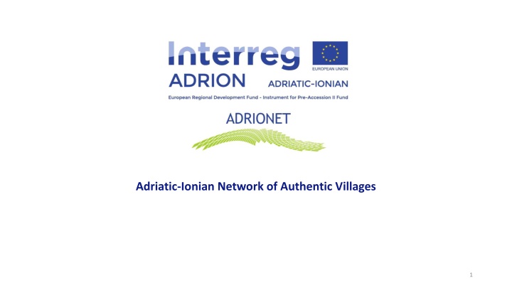 adriatic ionian network of authentic villages