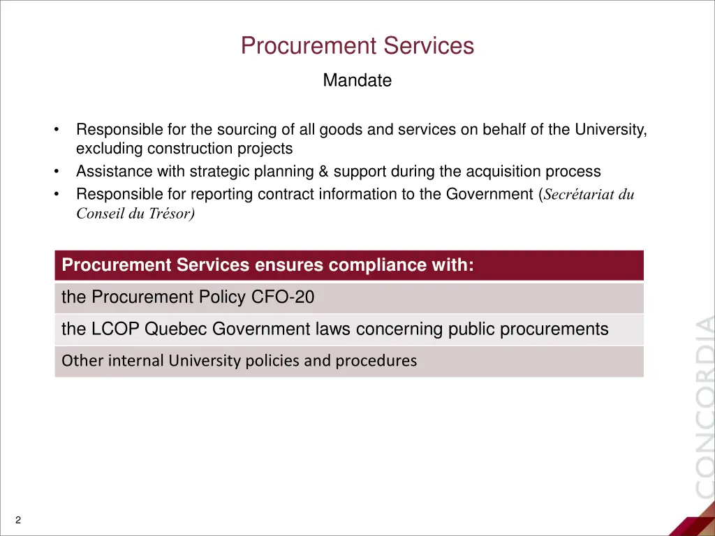 procurement services
