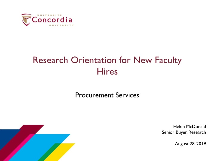 research orientation for new faculty hires