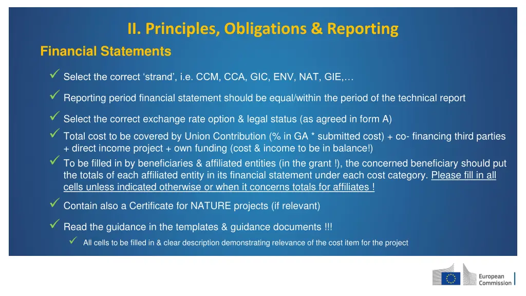 ii principles obligations reporting 7