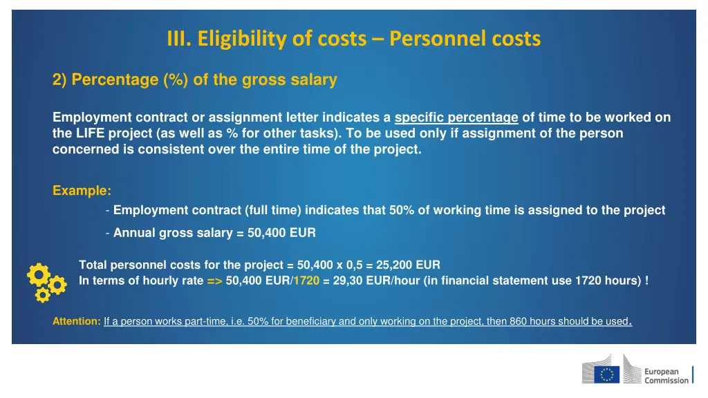 iii eligibility of costs personnel costs 4