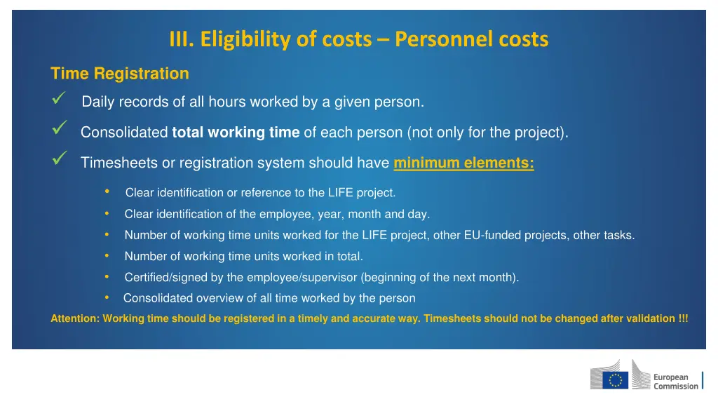 iii eligibility of costs personnel costs 6