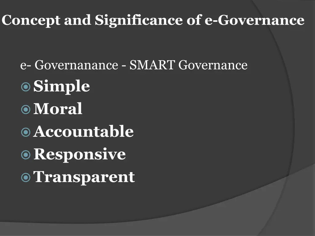 concept and significance of e governance