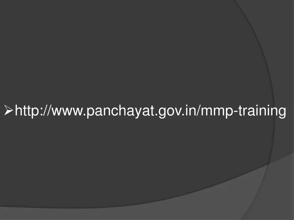 http www panchayat gov in mmp training