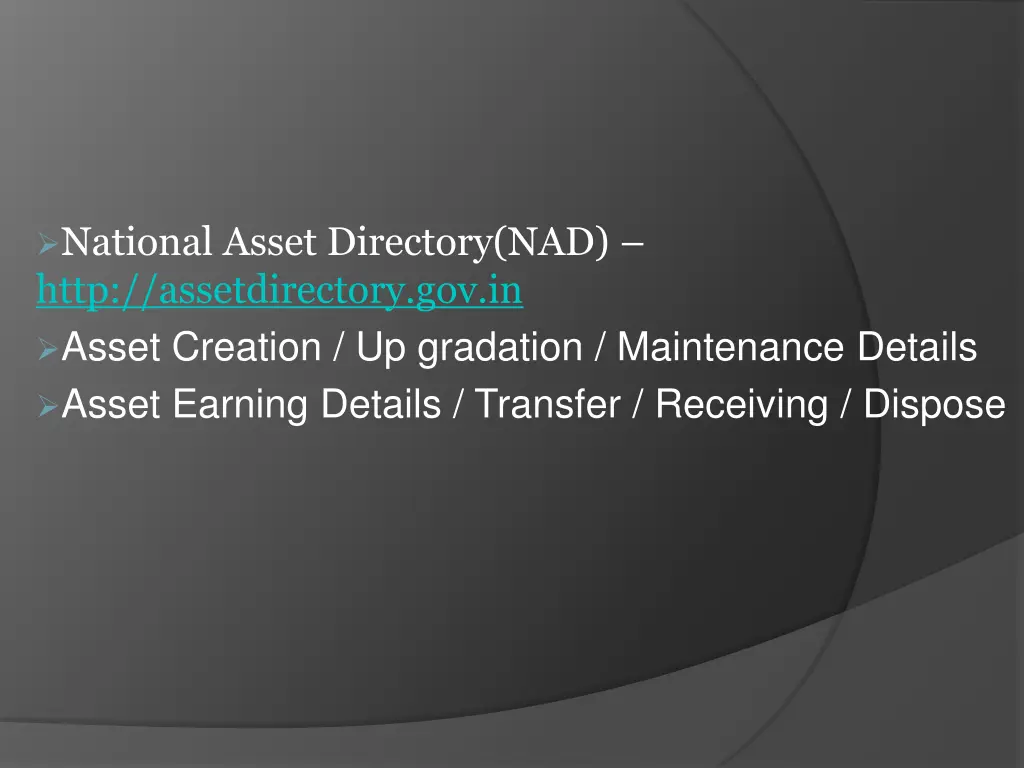 national asset directory nad http assetdirectory