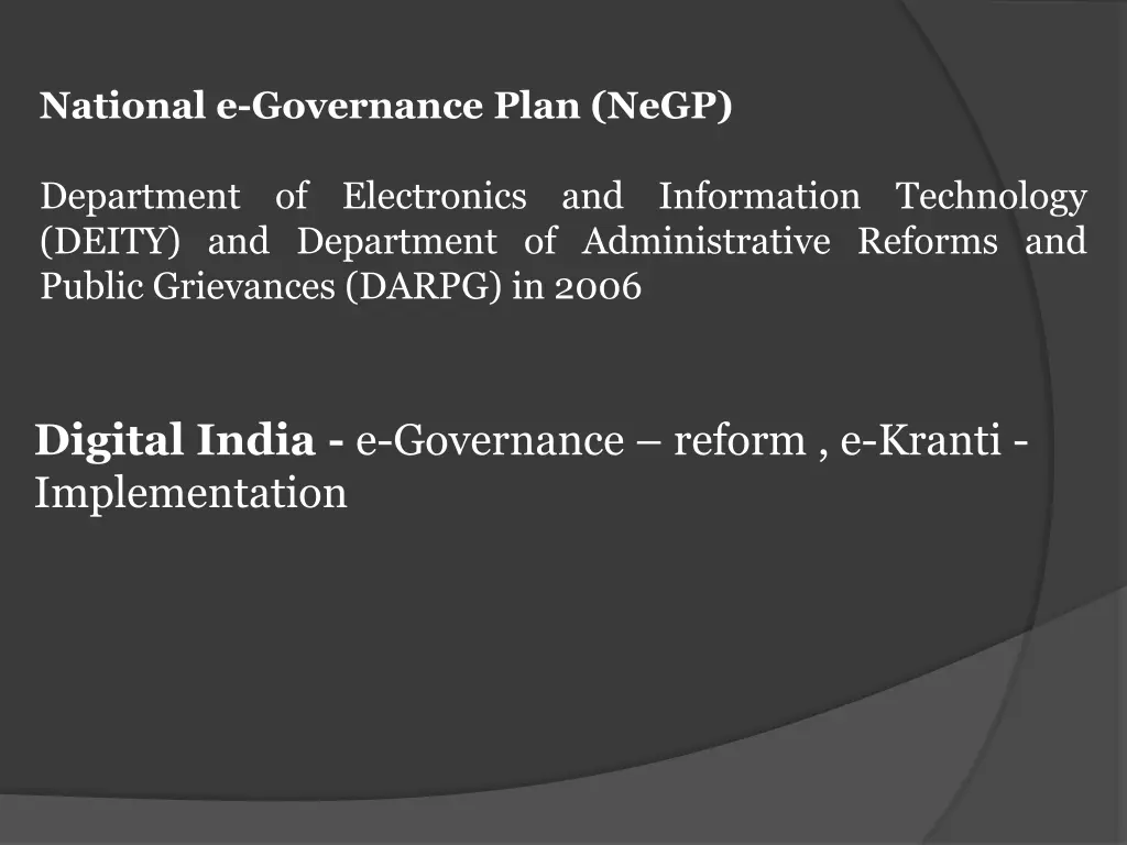 national e governance plan negp