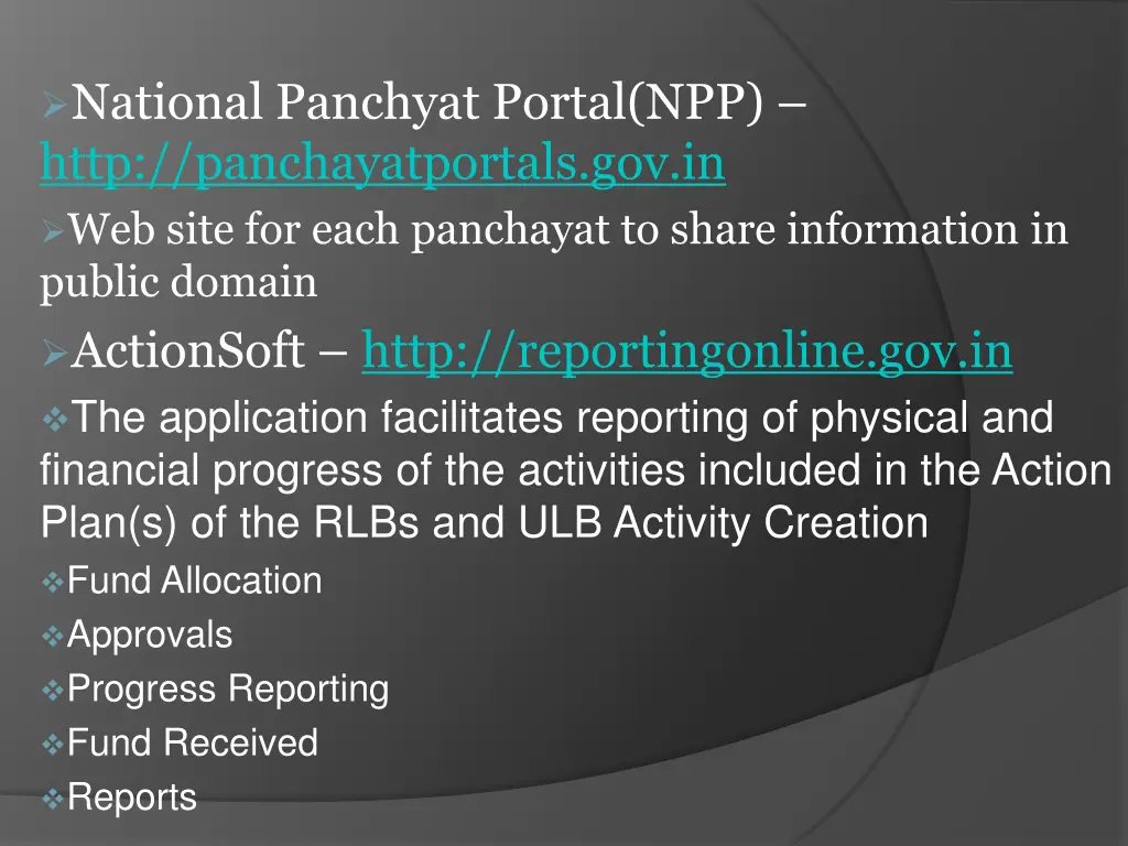 national panchyat portal npp http