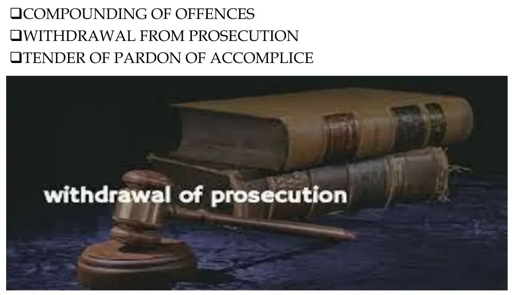 compounding of offences withdrawal from