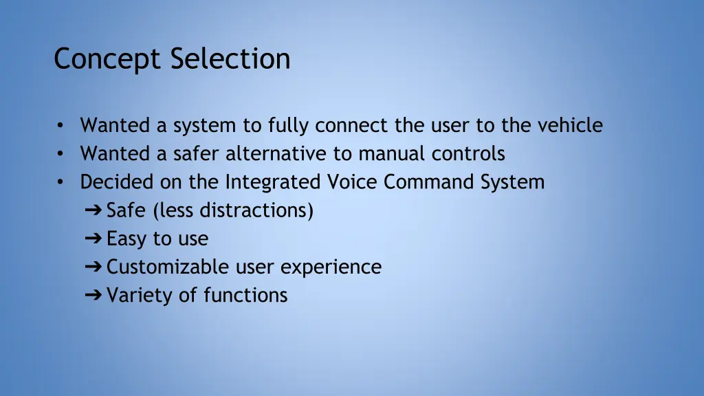 concept selection
