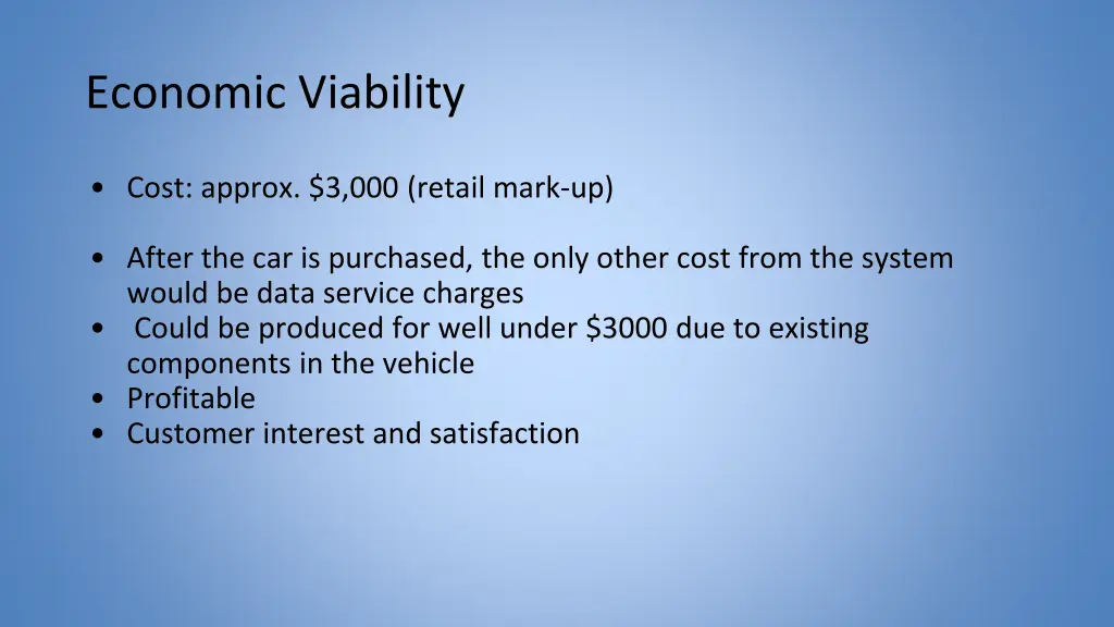 economic viability