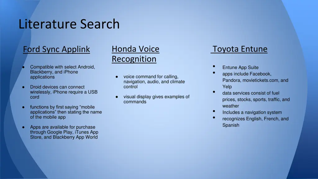 literature search