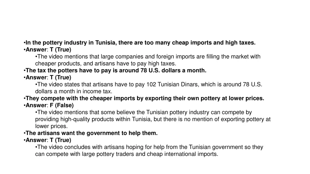 in the pottery industry in tunisia there