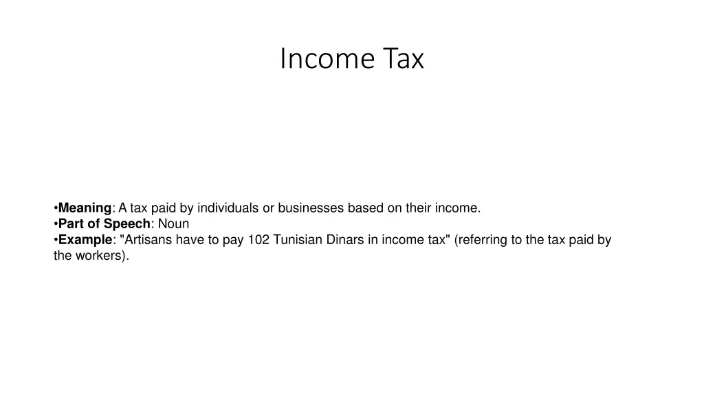 income tax