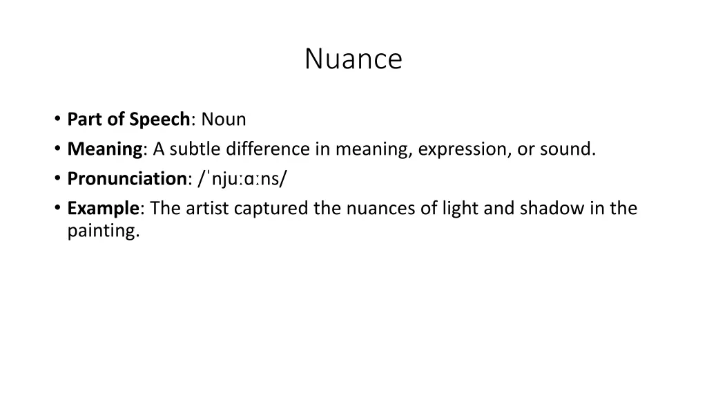 nuance