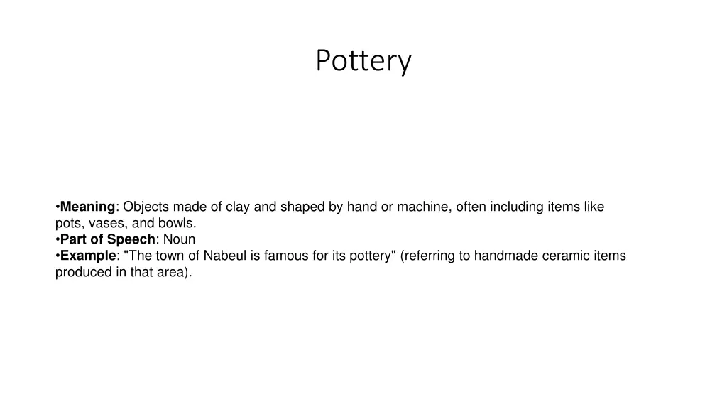 pottery