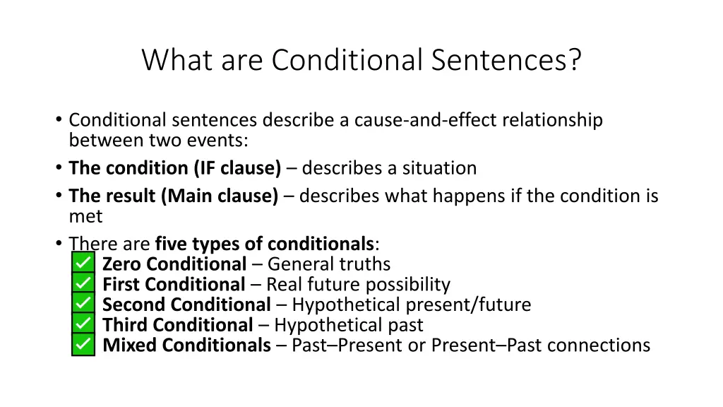 what are conditional sentences
