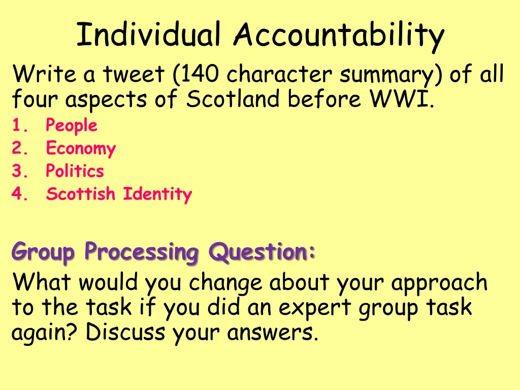 individual accountability write a tweet