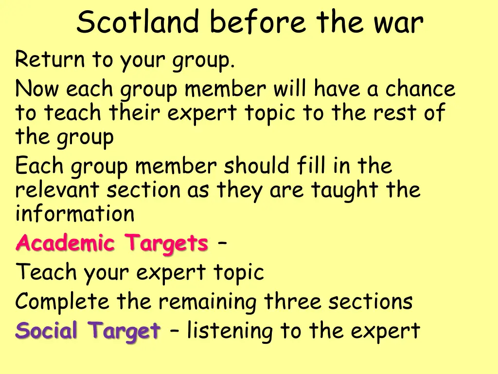 scotland before the war return to your group
