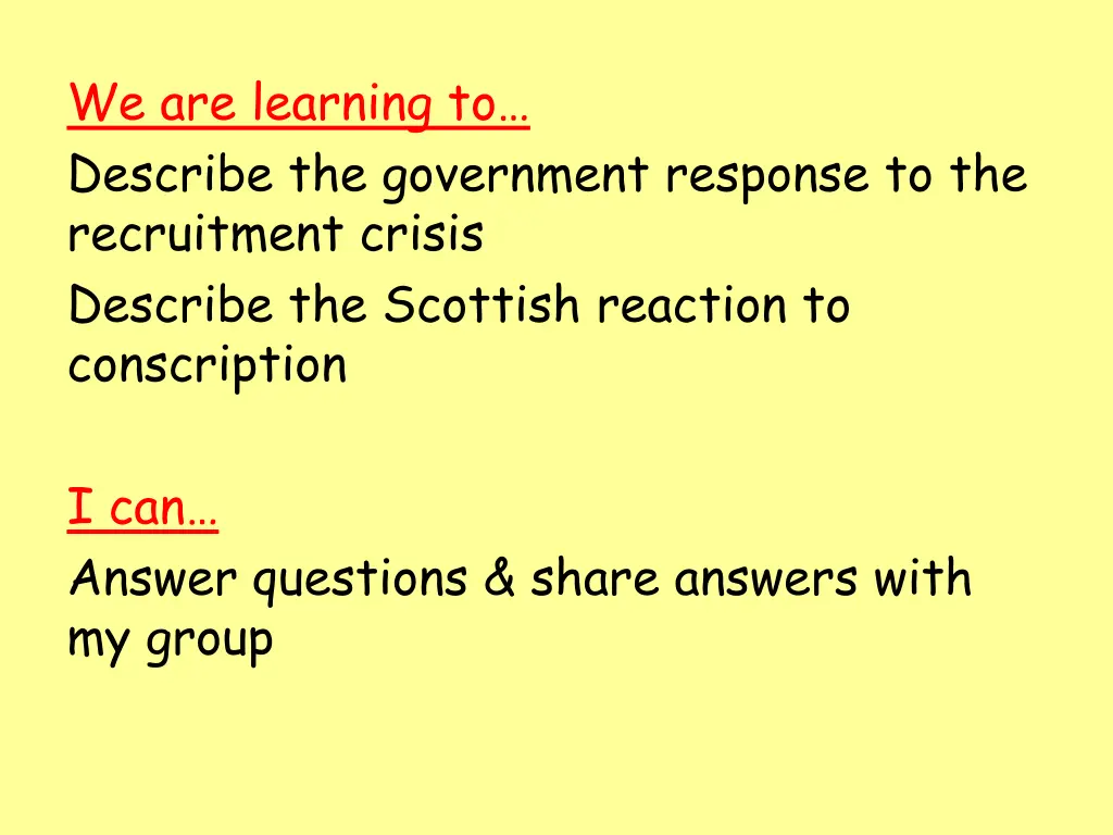we are learning to describe the government