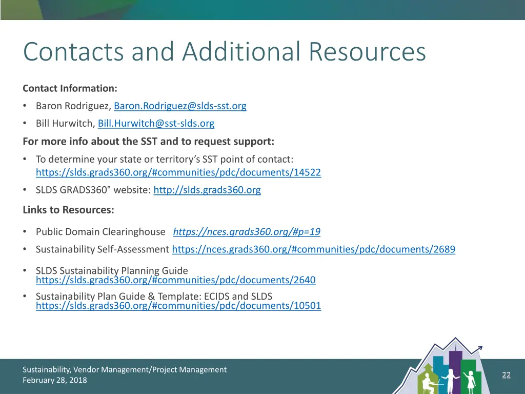 contacts and additional resources