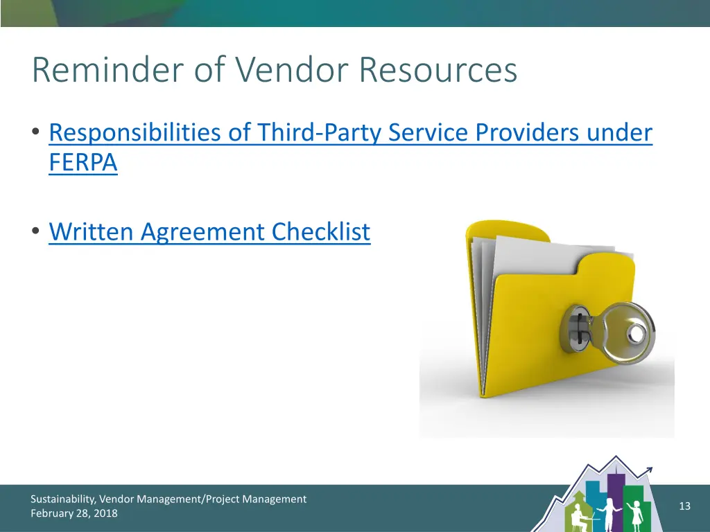 reminder of vendor resources