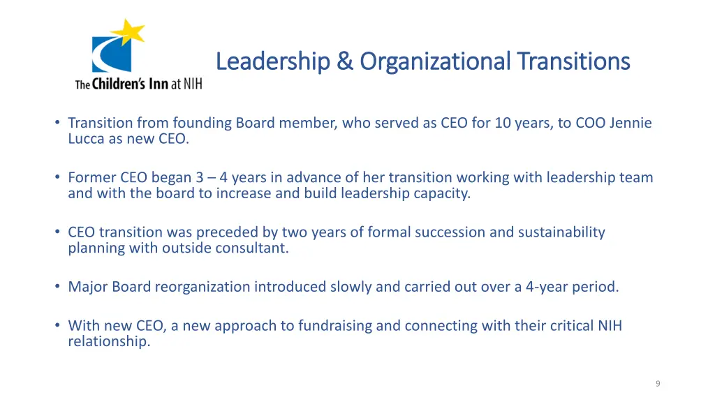 leadership organizational transitions leadership