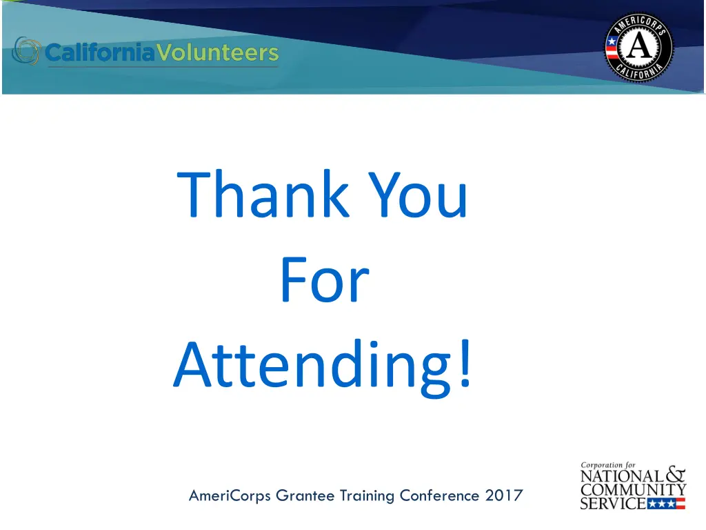 thank you for attending