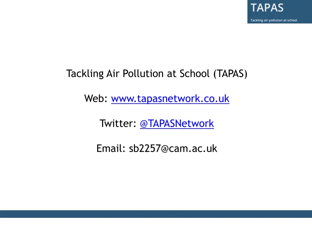 tackling air pollution at school tapas