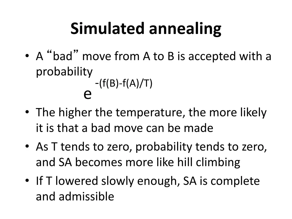 simulated annealing