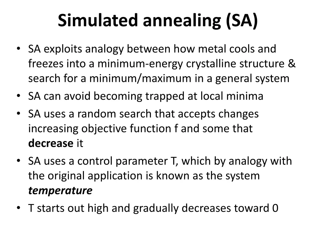 simulated annealing sa