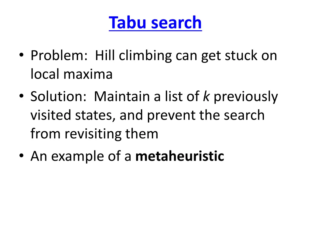 tabu search