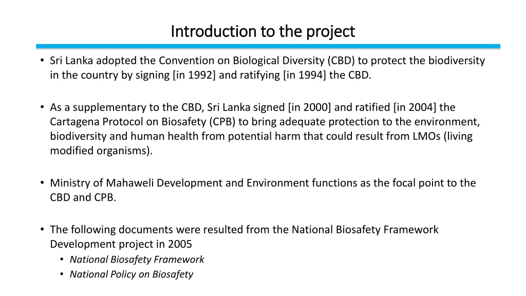 introduction to the project introduction