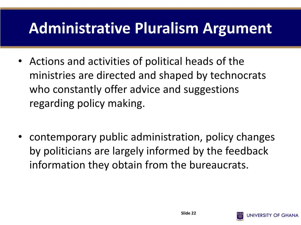administrative pluralism argument 1