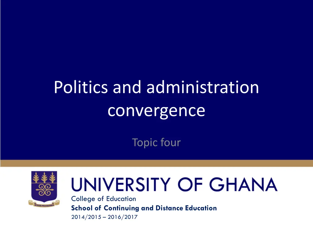 politics and administration convergence
