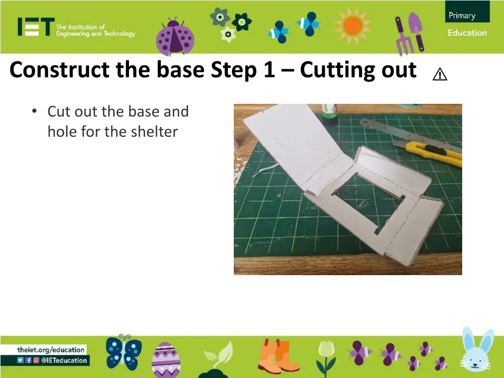 construct the base step 1 cutting out