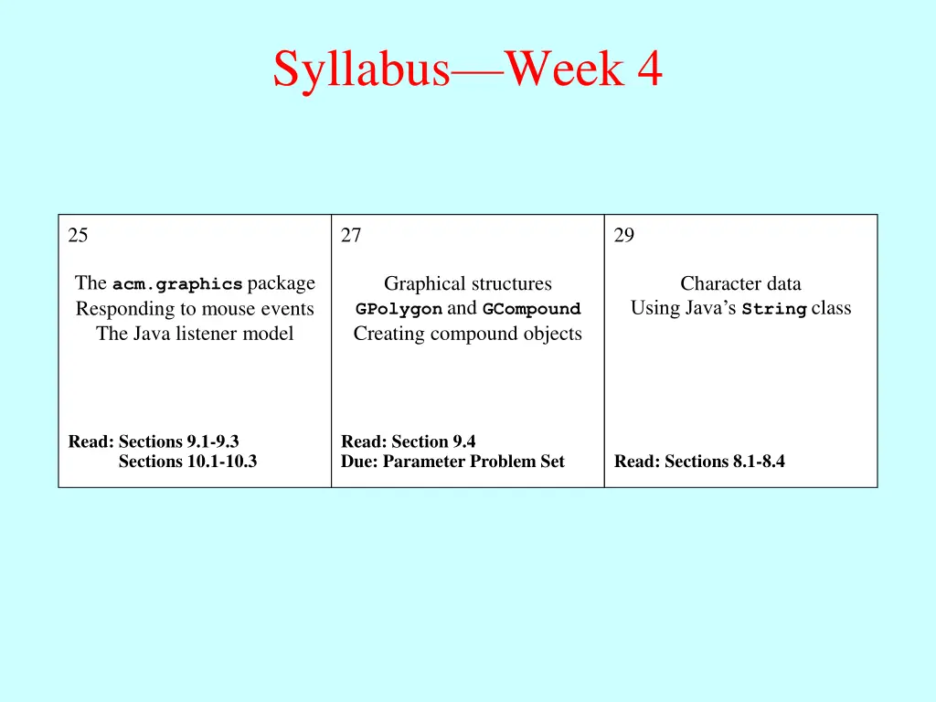 syllabus week 4