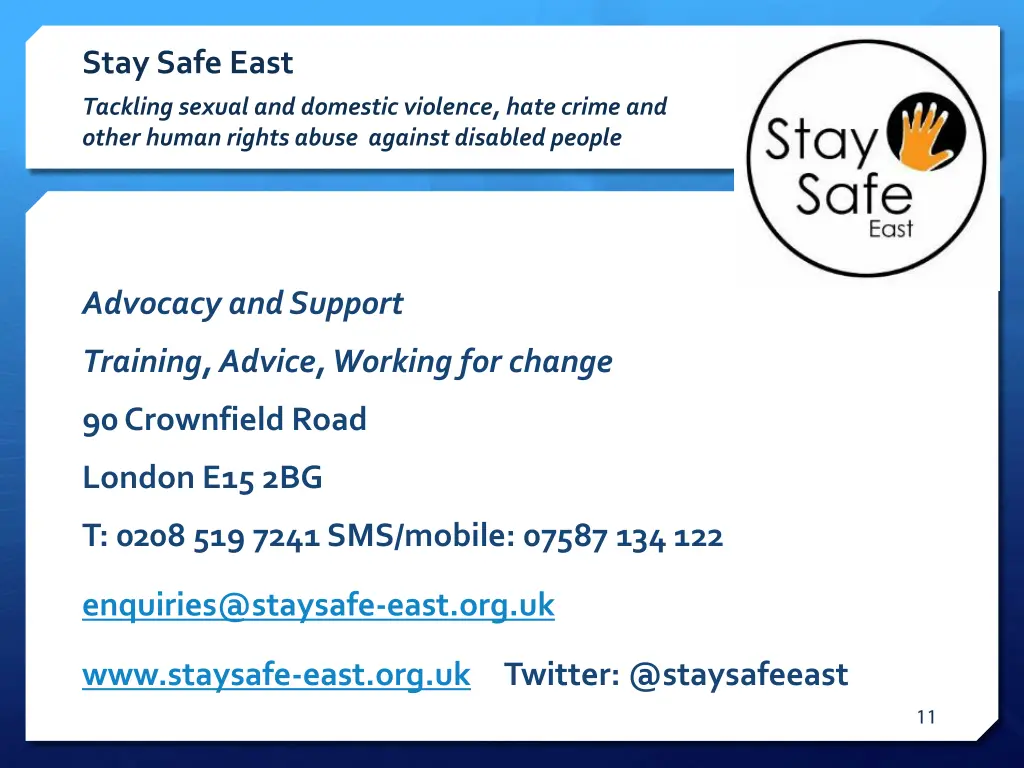 stay safe east