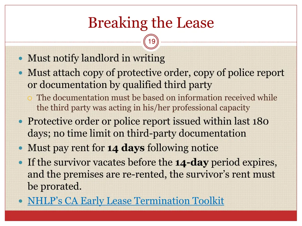 breaking the lease