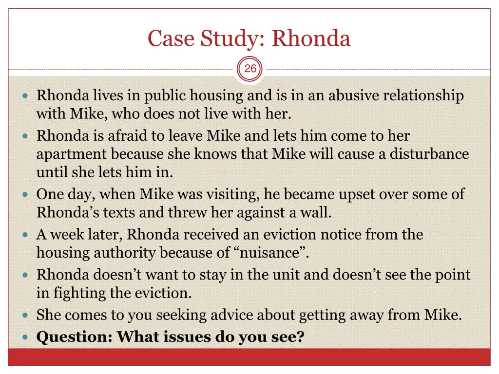 case study rhonda