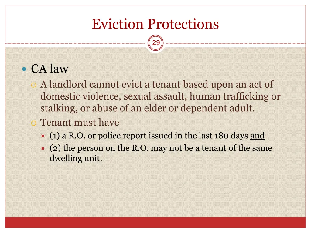 eviction protections